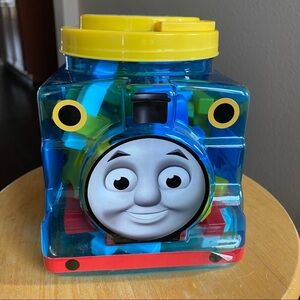 Japanese Thomas the tank engine blocks with a jar